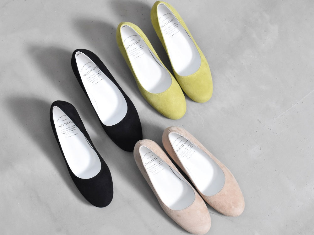 1017 ラウンドトウプレーンパンプス AL2304P Mellowyellowsuede 木型No.H2546