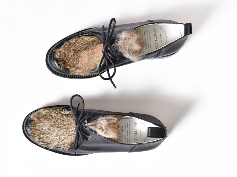 1001 チロリアンシューズ AL1833K Black/Rabbit 木型No.H2546