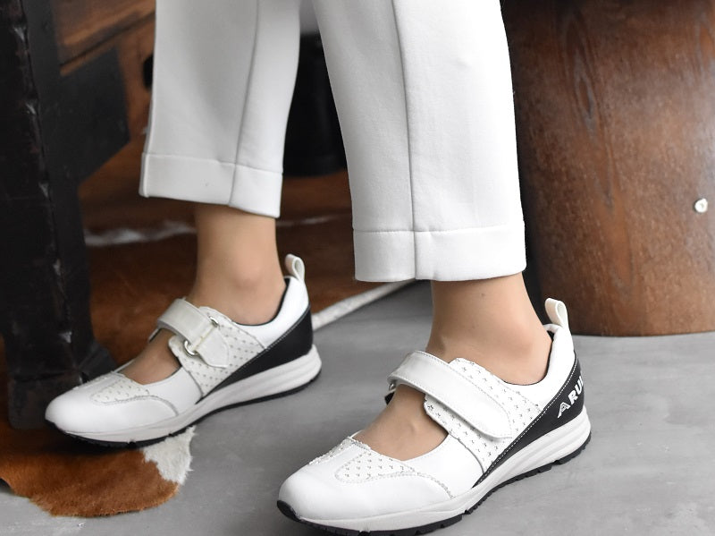 0001 Wingtip One Strap Velcro Sneakers AL2525SN Whitecombi 木型 . F1888