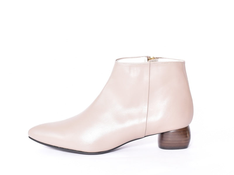 022 ポインテッドプレーンショートブーツ AL2428B Taupe 木型No.HARVEST