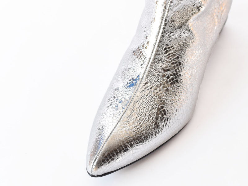 022 ポインテッドプレーンショートブーツ AL2428B Silverpaison 木型No.HARVEST