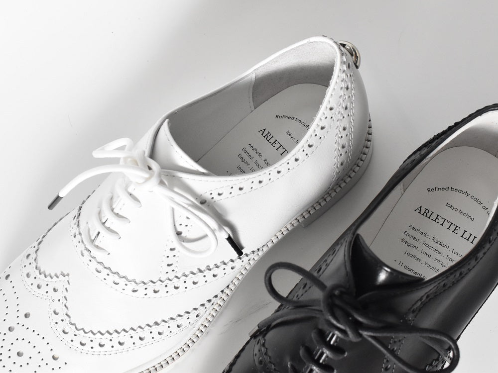 010 クラシックウイングチップバルモラルシューズ AL2121K White 木型No.C1813