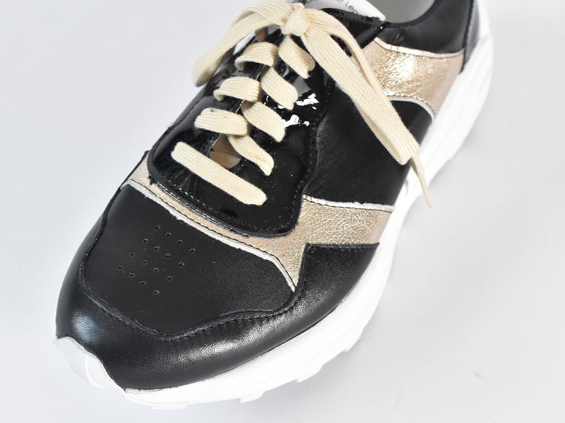 0001 Roundtoe Lace Up Highttech LeatherSneakers AL2500SN Blackcmbi 木型 . C1699