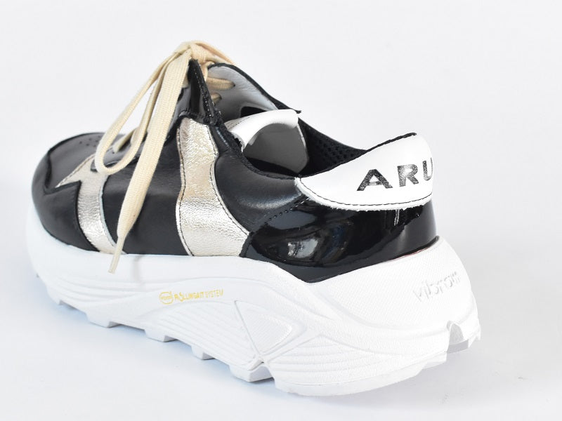 0001 Roundtoe Lace Up Highttech LeatherSneakers AL2500SN Blackcmbi 木型 . C1699