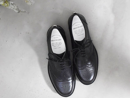 010  クラシックウイングチップバルモラルシューズ　AL2121K  Black　　木型No.C1813