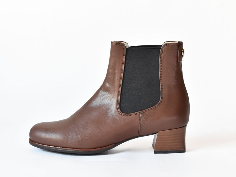 1023  ラウンドトウサイドゴアショートブーツ  AL2421SB  Darkbrown　　木型No.H2546