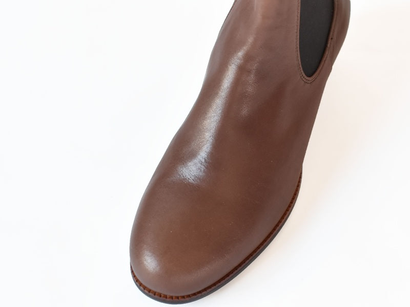1023  ラウンドトウサイドゴアショートブーツ  AL2421SB  Darkbrown　　木型No.H2546