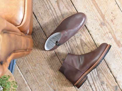 018  プレーンフラットエンジニアショートブーツ　AL2327SB　Darkbrown　　木型No.G1913
