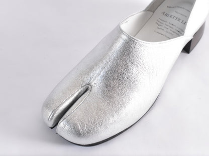 011  レザー足袋シューズ　AL2306TB  Silver　　木型No.G1908H
